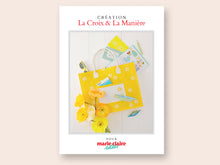 Charger l&#39;image dans la galerie, Livret &quot;cabas fleurs jaune et blanc&quot; en Vinyle laqué perforé®