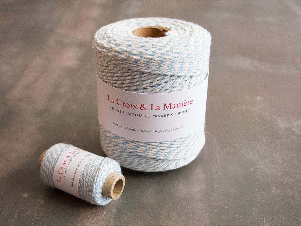 Fil ou ficelle bicolore «Baker's twine» ciel