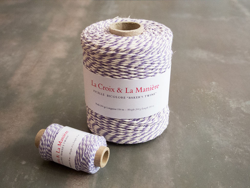 Fil ou ficelle bicolore «Baker's twine» violet