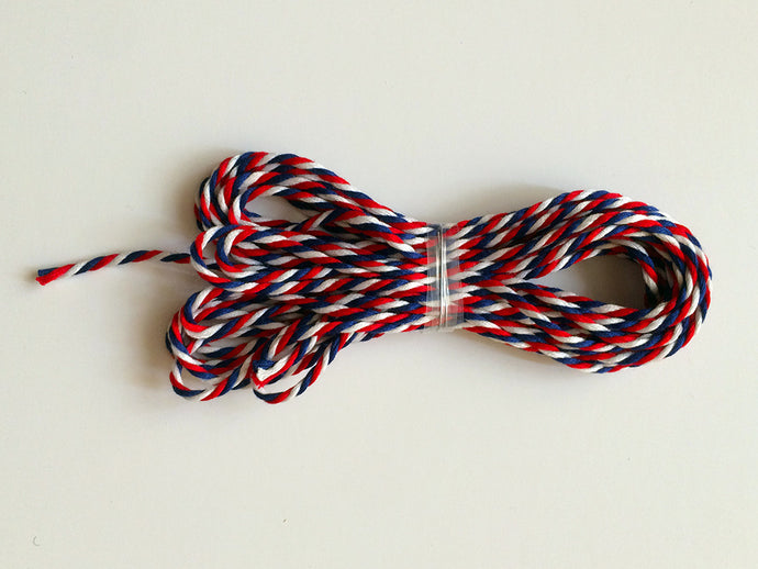 5 m de cordonnet de coton tricolore