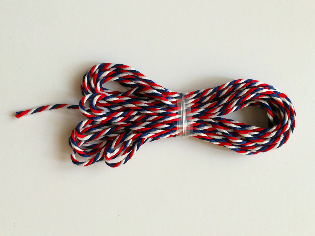 5 m de cordonnet de coton tricolore