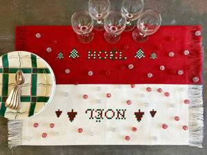 Livret "Lettres carrées pour un Noël à carreaux" au point de croix