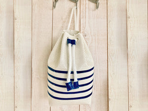 Sac à dos rayures marinières petite taille